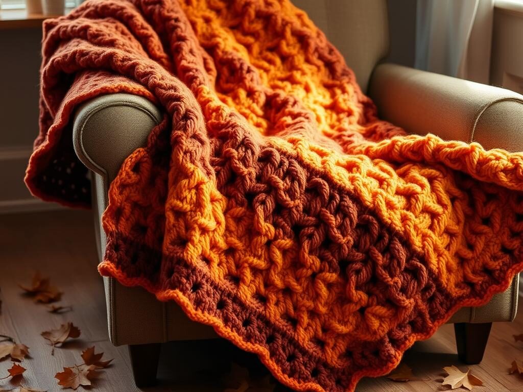 Chunky Fall Crochet Blanket