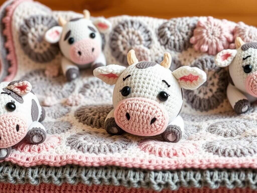 Cow crochet blanket pattern