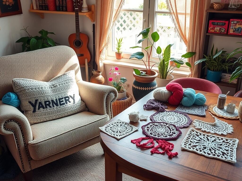 Cozy Crochet Workspace Setup