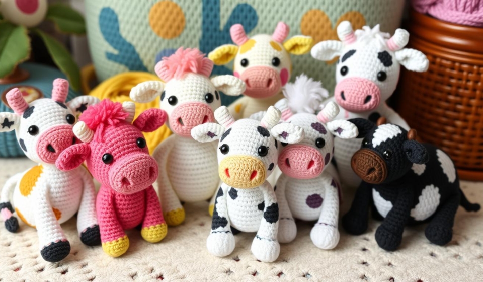 Cute Crochet Cow Patterns - Beautiful Dawn Designs