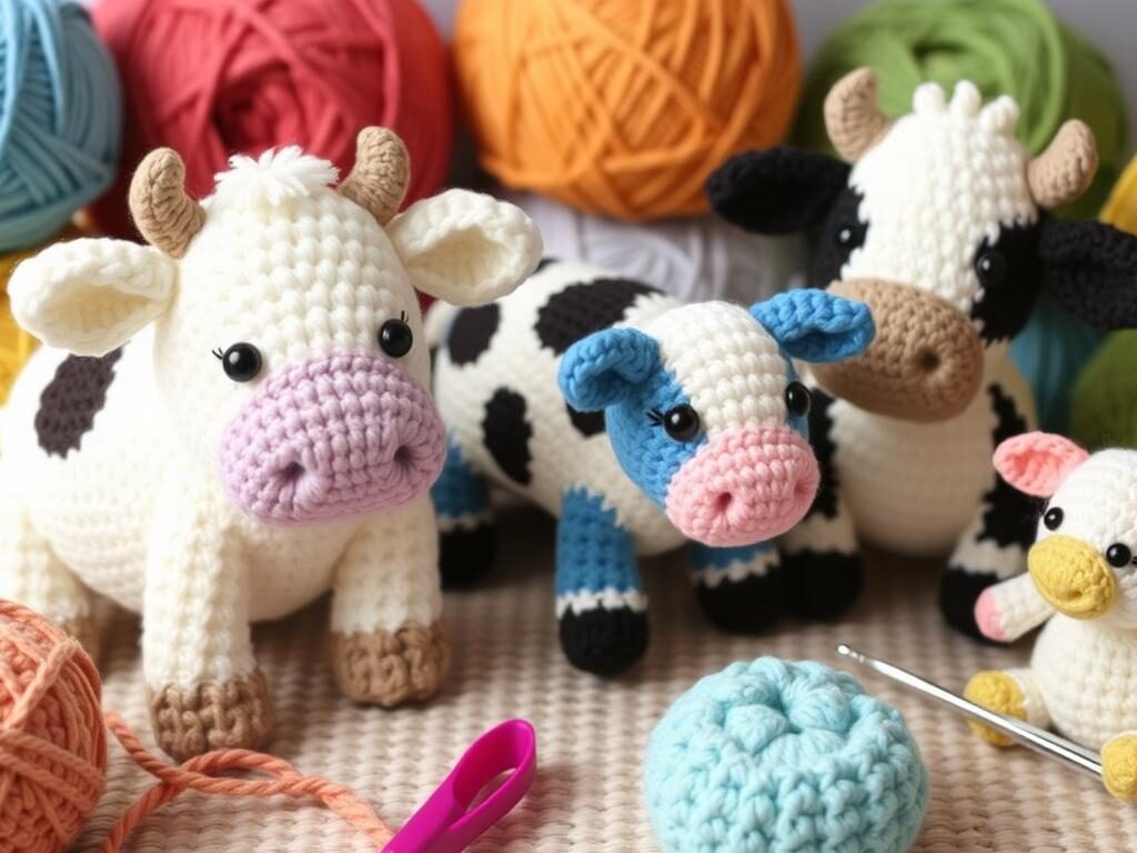 Easy crochet cow patterns for beginners