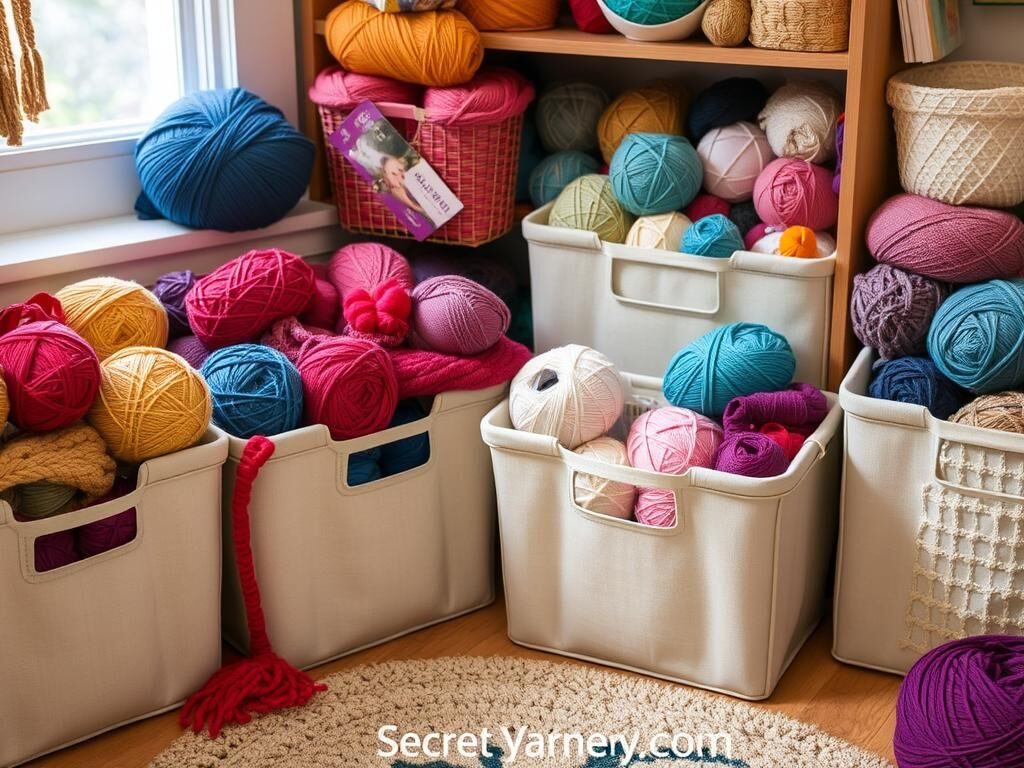 Portable Yarn Caddies in Use