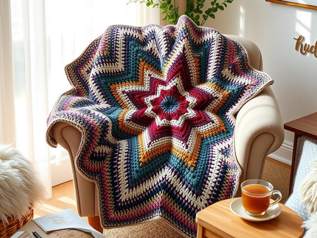 Cozy star blanket crochet