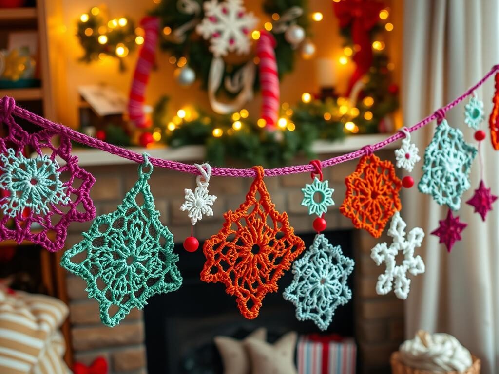 Crochet Christmas Garland Assembly