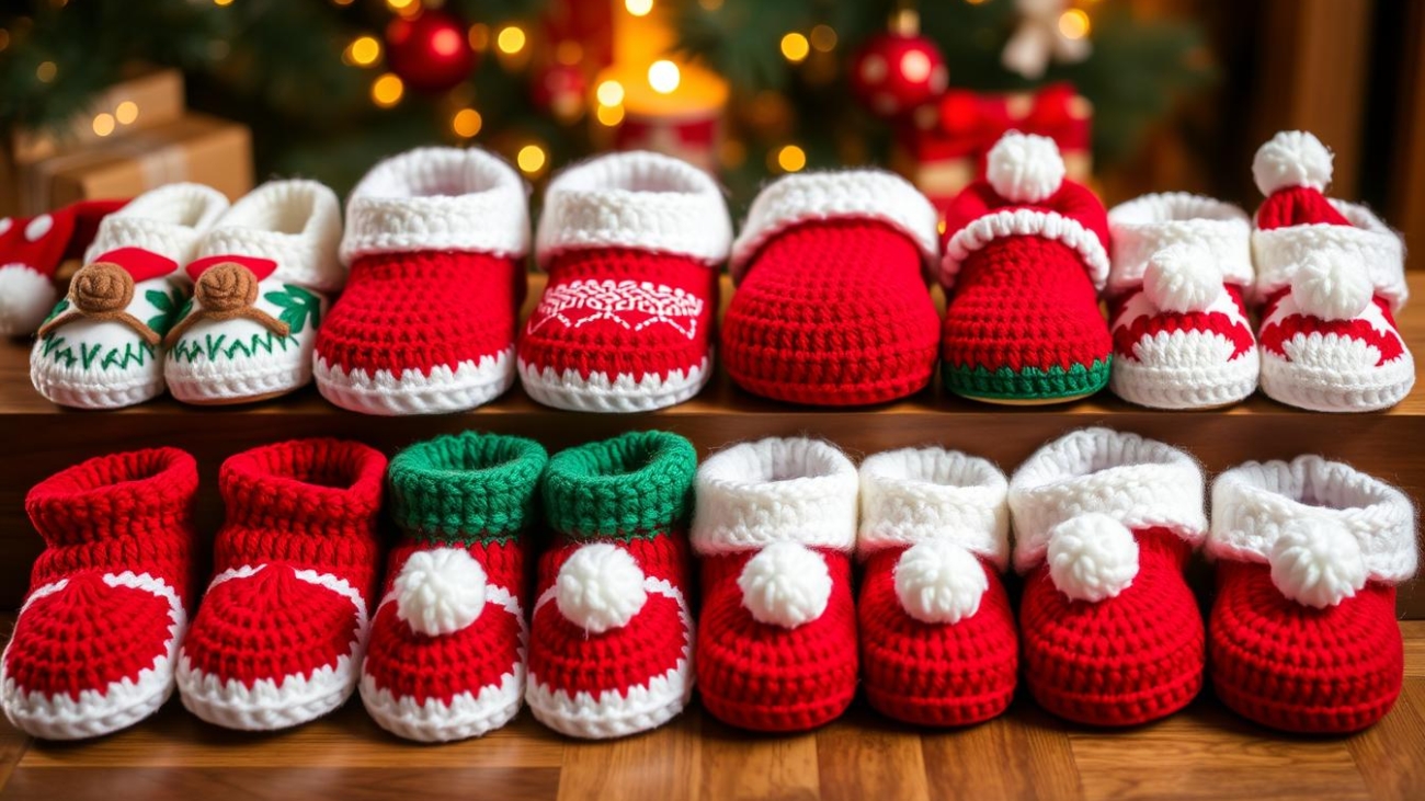 Crochet Slippers For The Christmas