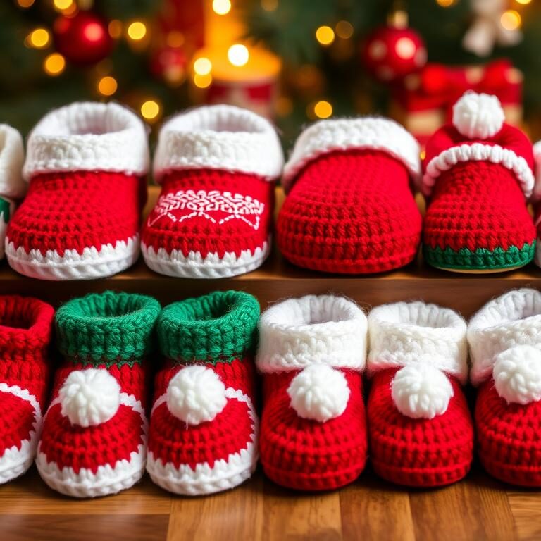 12 Santa Crochet Slippers For The Christmas Holidays