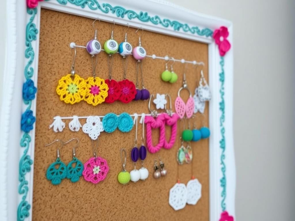 Decorative earring holder