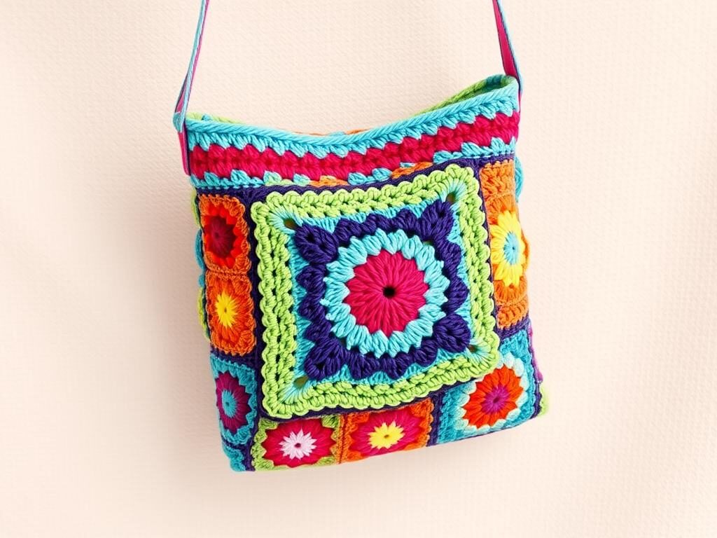 Halcyon Granny Square Sling Bag