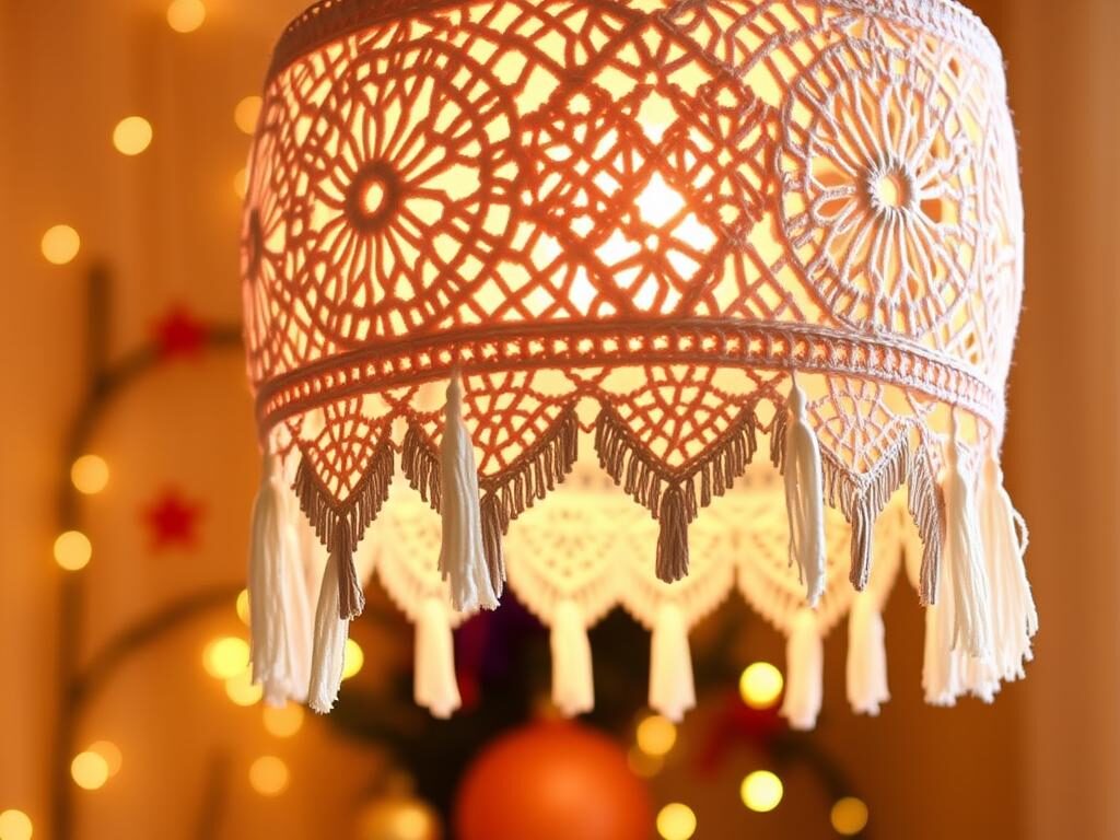 boho crochet lantern