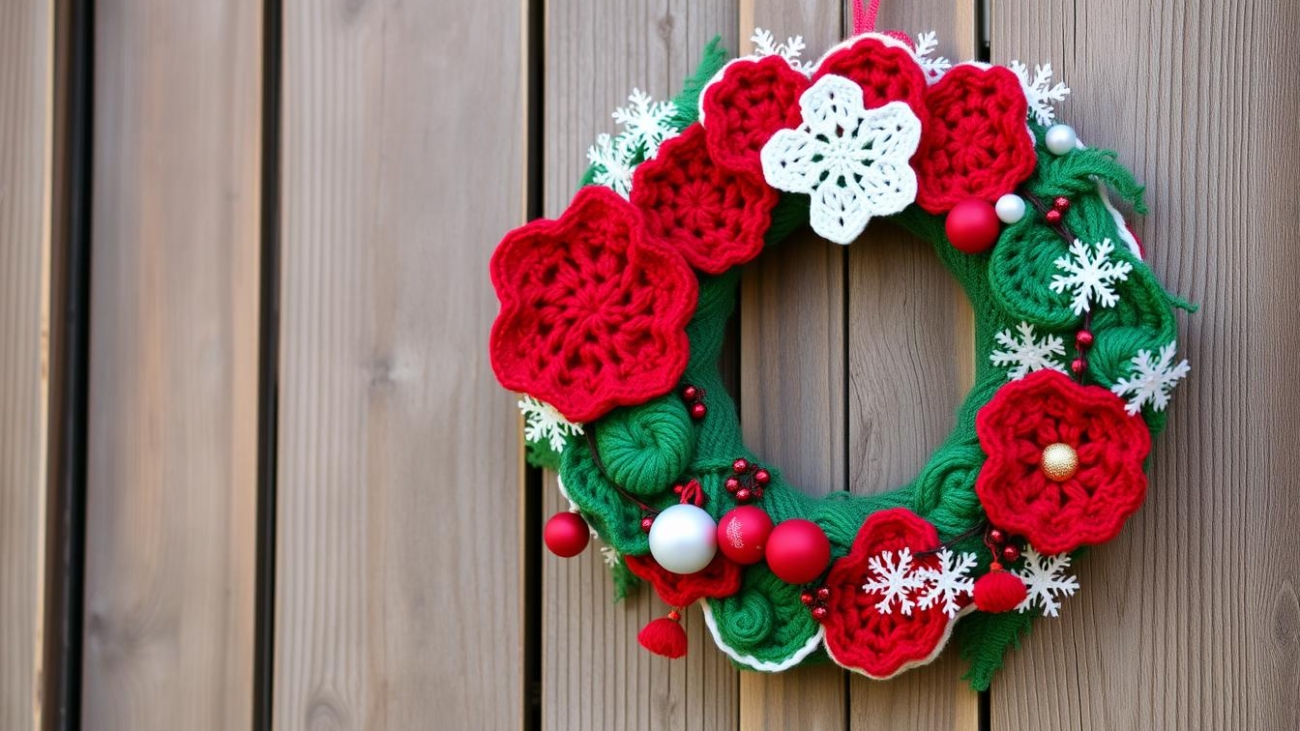 crochet Christmas wreath