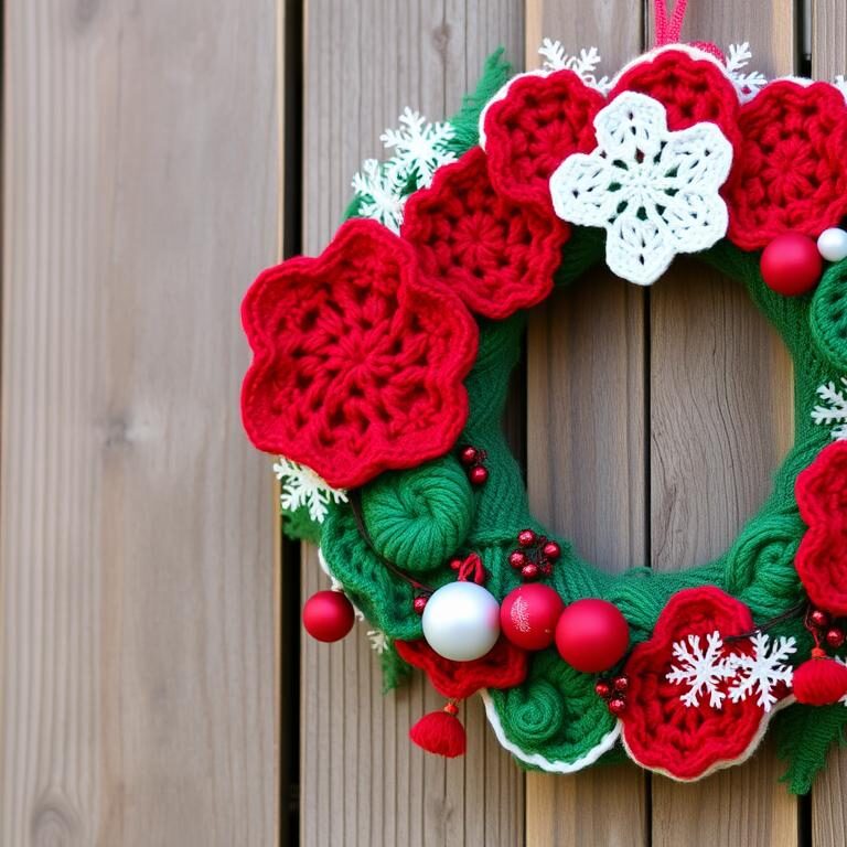 DIY Crochet Christmas Wreath: Festive Holiday Decor