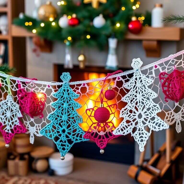 Crochet Christmas Tree Garland Ideas for Your Home