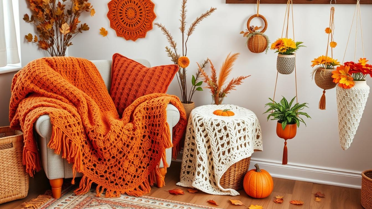 crochet home decor ideas for fall