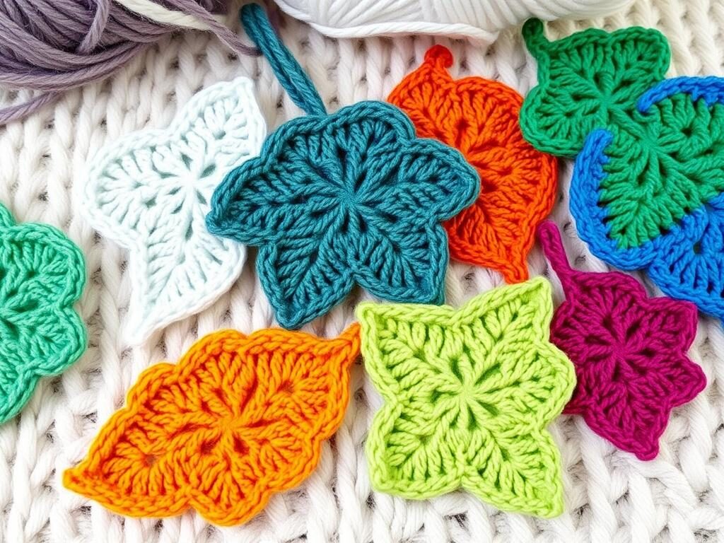 crochet leaves