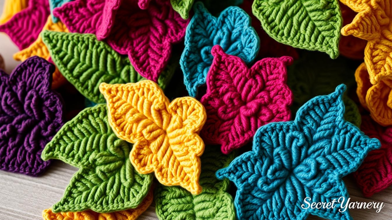 crochet leaves