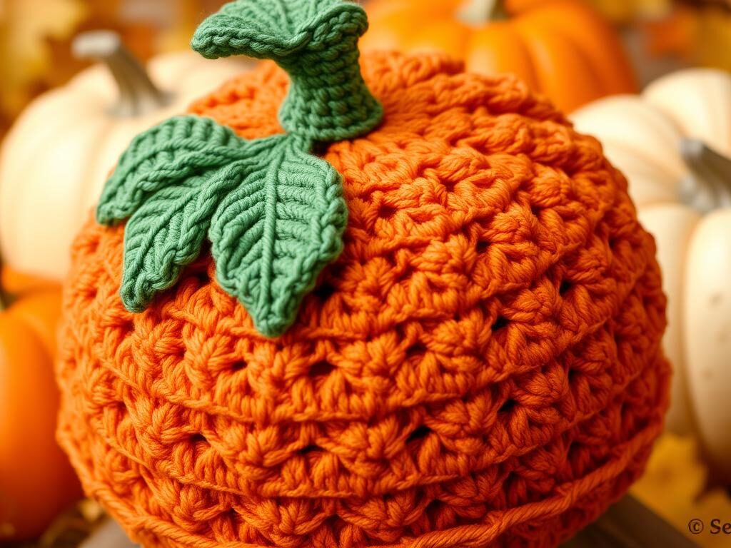 crochet pumpkin hat