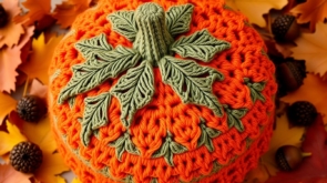 crochet pumpkin hat