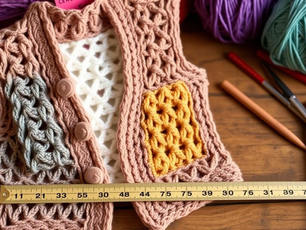 crochet vest sizing