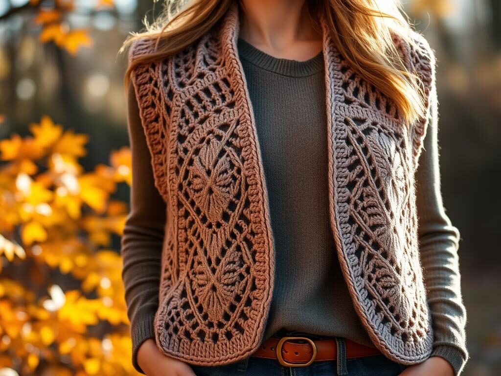 crochet vest women