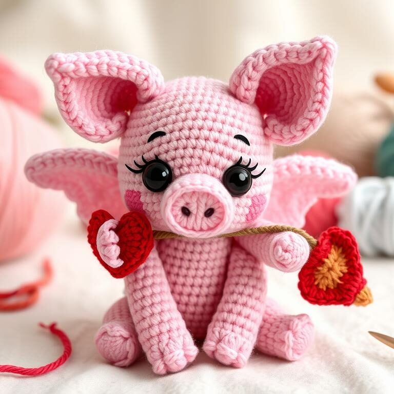 Crochet Your Personal Cupid Piglet: Adorable DIY