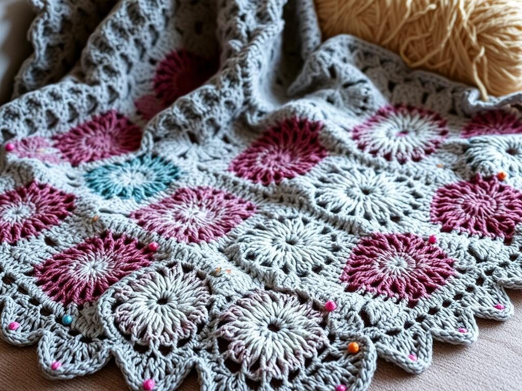 edging and finishing touches for beaded crochet weighted blanket