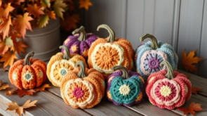 granny square pumpkins