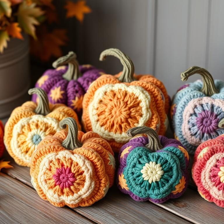 Granny Sq. Pumpkins – DIY Fall Crochet Decor!