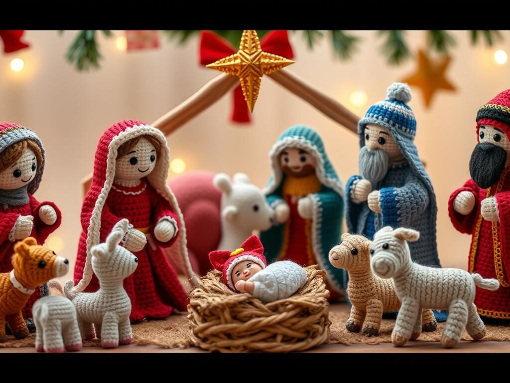 nativity crochet figurines