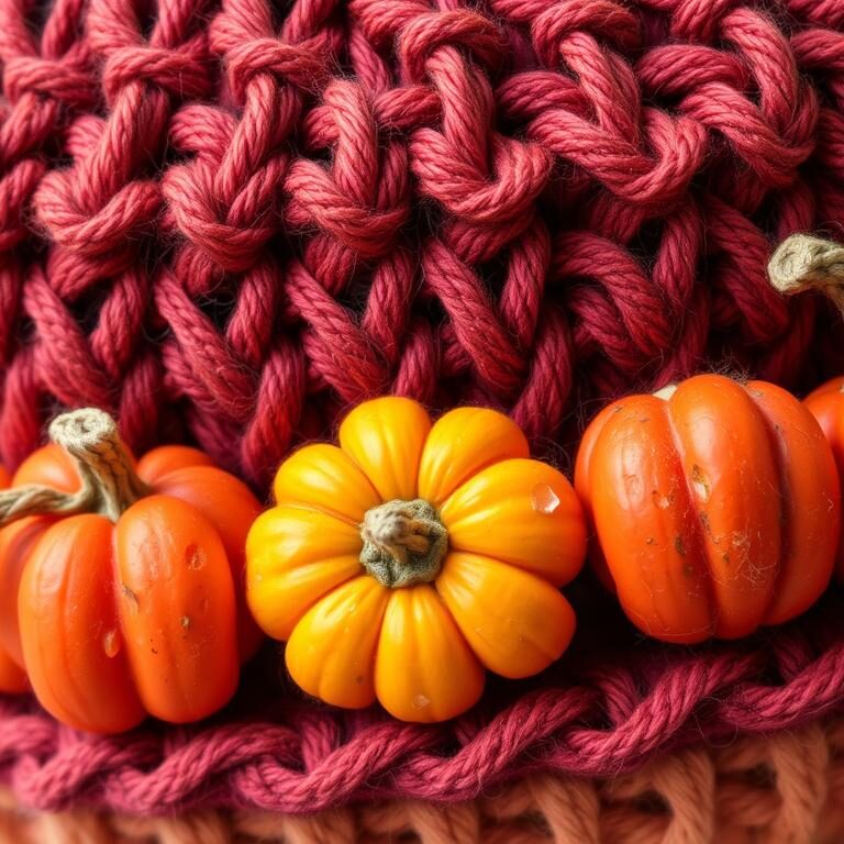 Cozy Pumpkins in a Row Crochet Hat for Fall