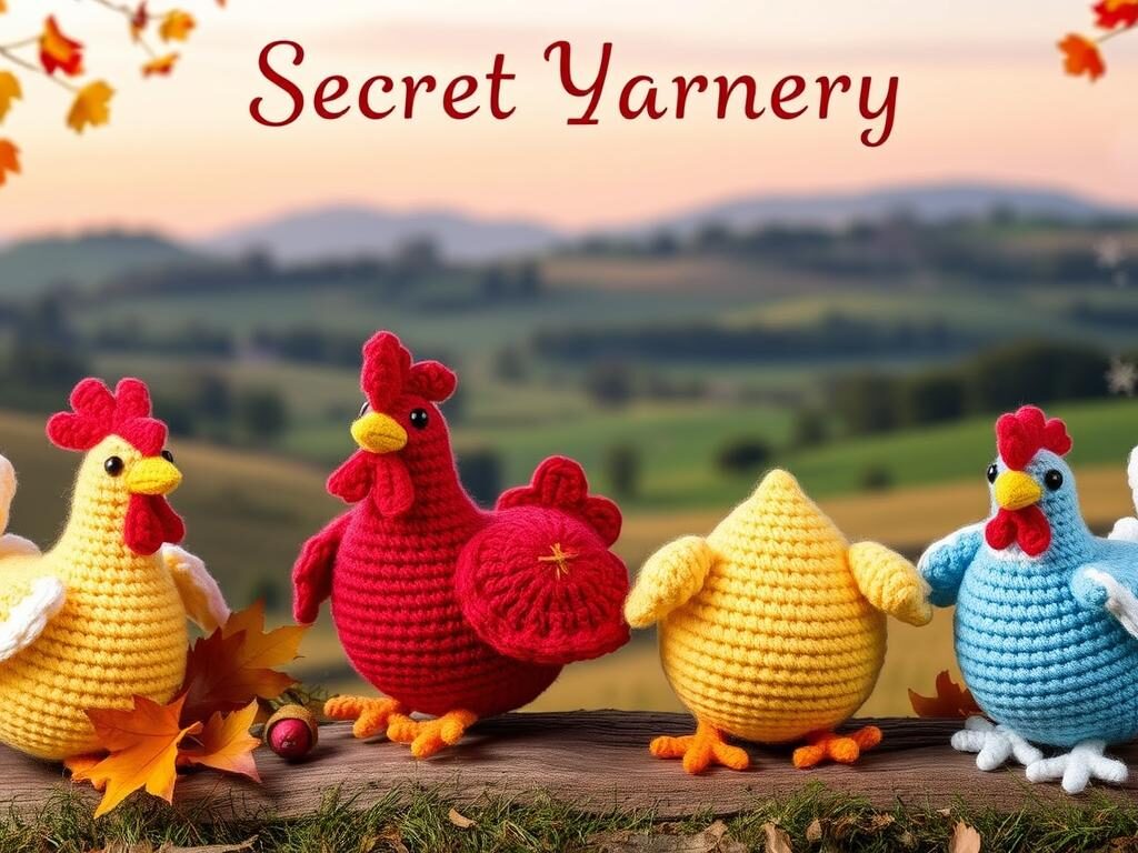 seasonal crochet chickens